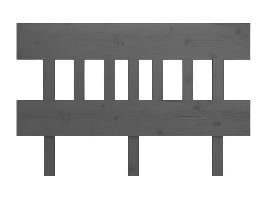 Gray Solid Wood Bed, 138.5 x 3 x 81 cm