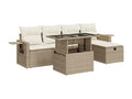 Beige Woven Resin Wicker Outdoor Furniture Set - dlz1766583710833
