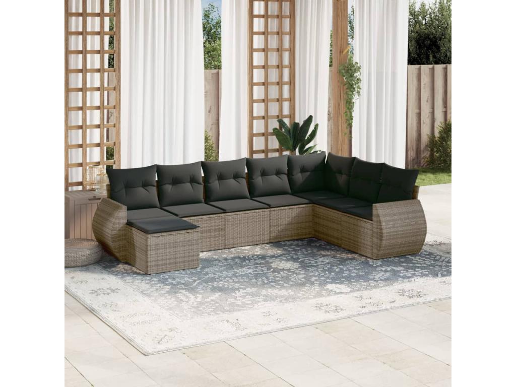 Gray Woven Resin Wicker Outdoor Furniture Set - dlz1766583714555