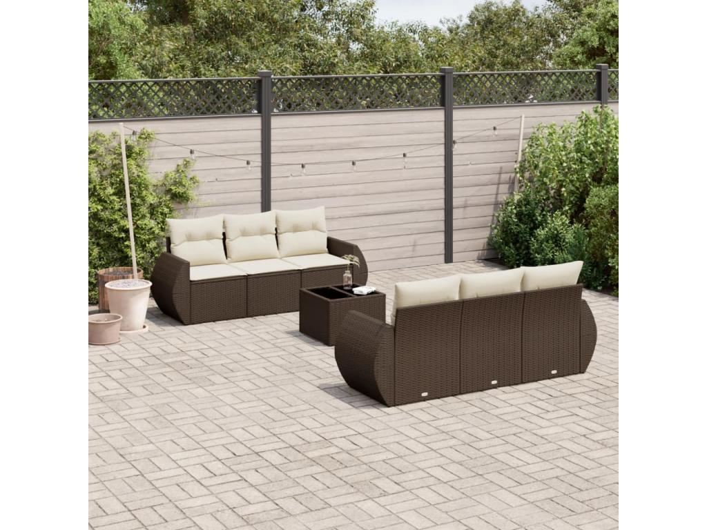 Brown Woven Resin Wicker Outdoor Furniture Set - dlz1766583990426