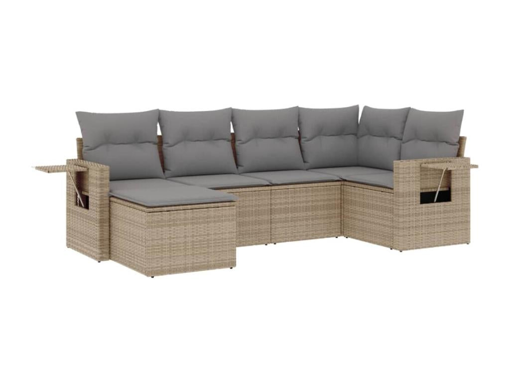 Beige Woven Resin Wicker Outdoor Furniture Set - dlz1766583290106