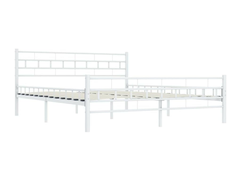 White Metal Bed, 200 x 200 cm