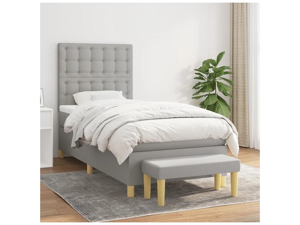 Gray Fabric Mattress, 90 x 190 cm