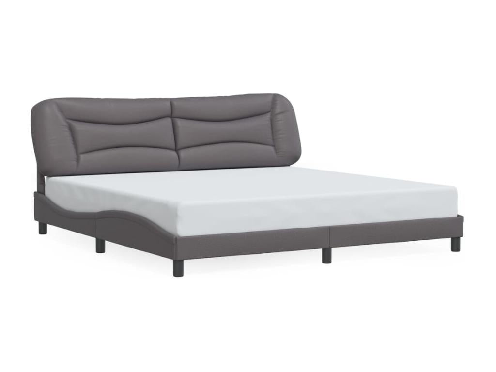 Gray Faux Leather Mattress, 200 x 200 cm