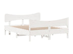 White Pine Wood Bed Frame, 135 x 190 cm