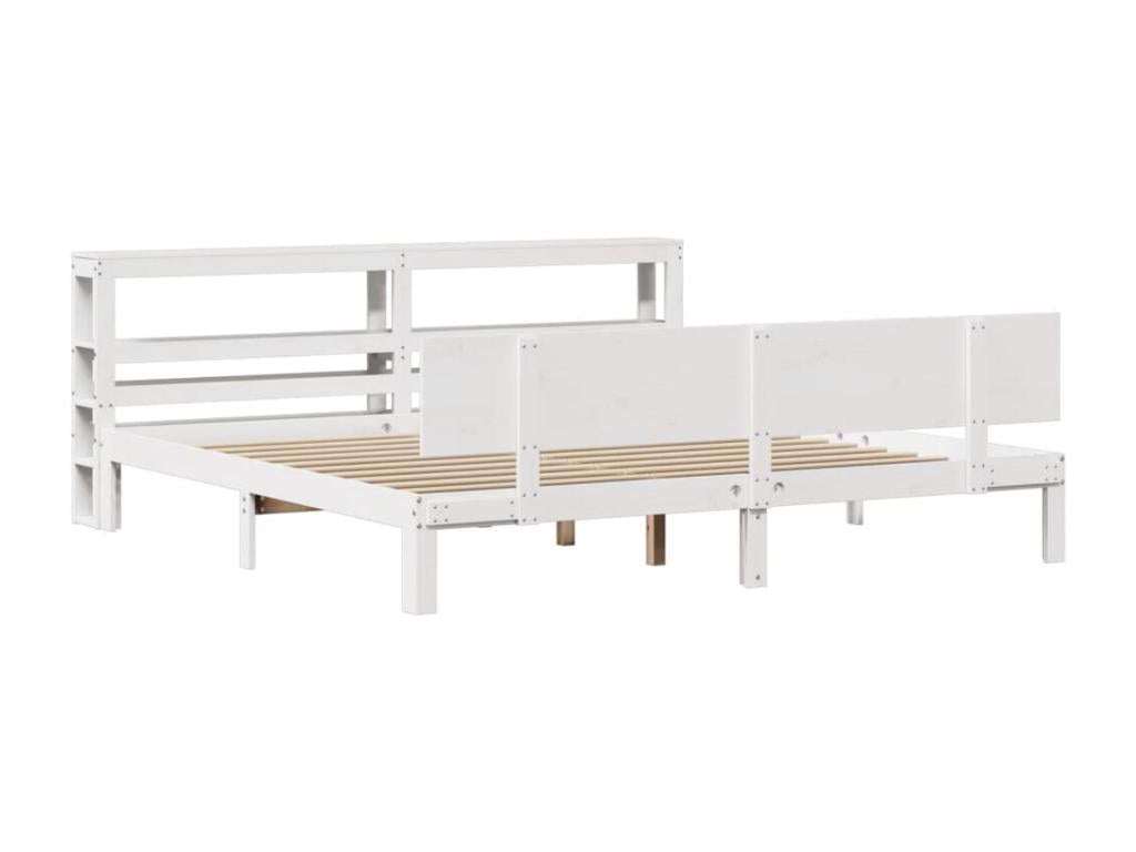 White Pine Wood Bed Frame, 200 x 200 cm