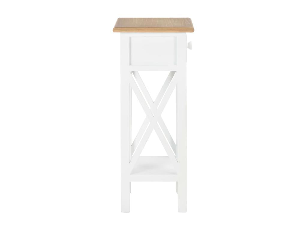 White Side Table, 27 x 27 x 65.5 cm