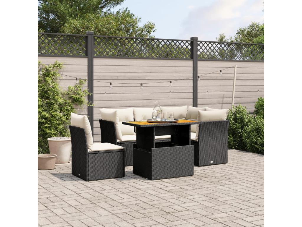 Black Woven Resin Wicker Outdoor Furniture Set - dlz1766583117213