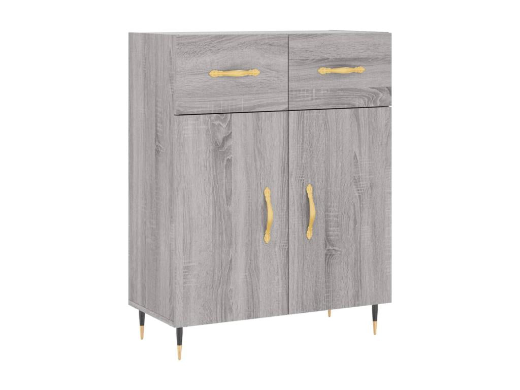 Gray Engineered Wood Sideboard, 69.5 x 34 x 90 cm
