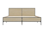 Brown Engineered Wood Bed Frame, 135 x 190 cm