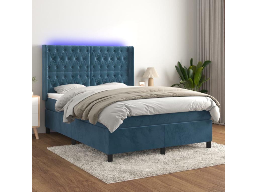 Blue Velvet Mattress, 140 x 190 cm