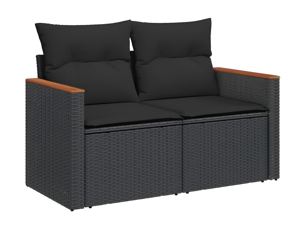 Black Woven Resin Wicker Outdoor Furniture Set - dlz1766583205379