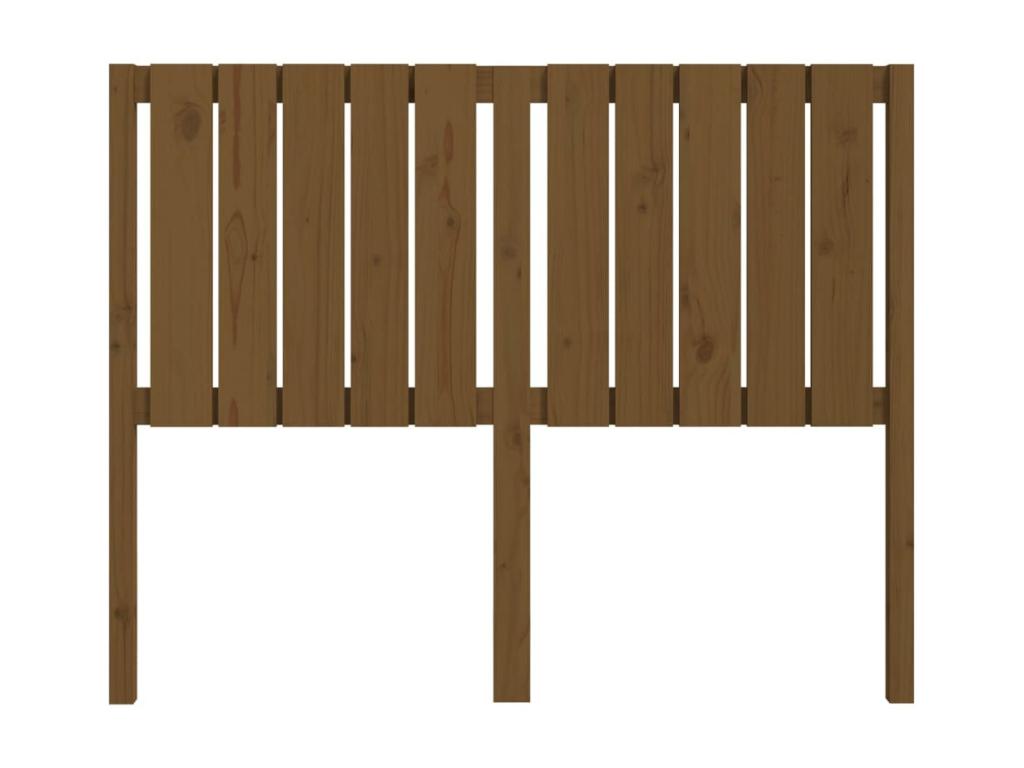 Brown Solid Wood Bed, 125.5 x 4 x 100 cm