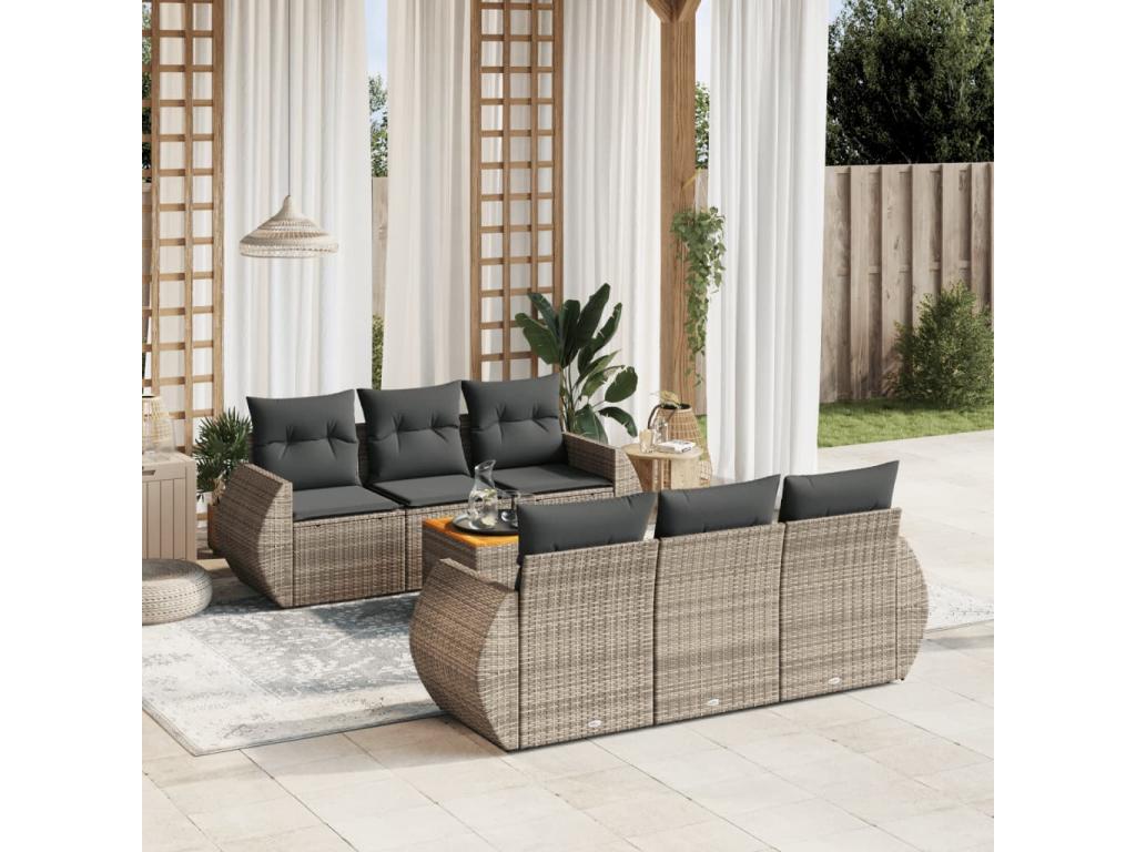 Gray Woven Resin Wicker Outdoor Furniture Set - dlz1766583489091