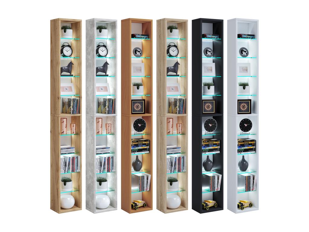 Brown Glass Bookcase